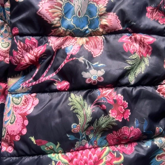 Ritu Kumar Black Floral Puffer Jacket - Picture 3 of 4